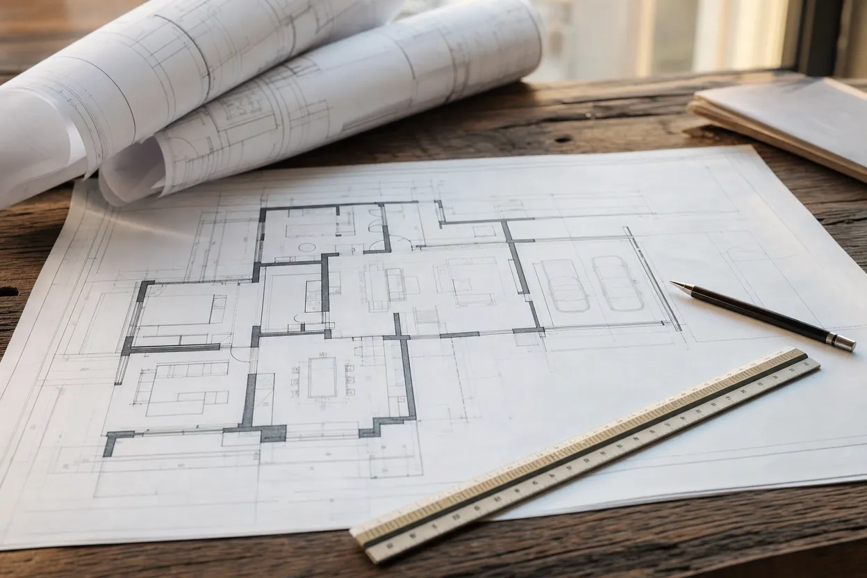 Illustrative rendering — Oaks Group Construction project planning