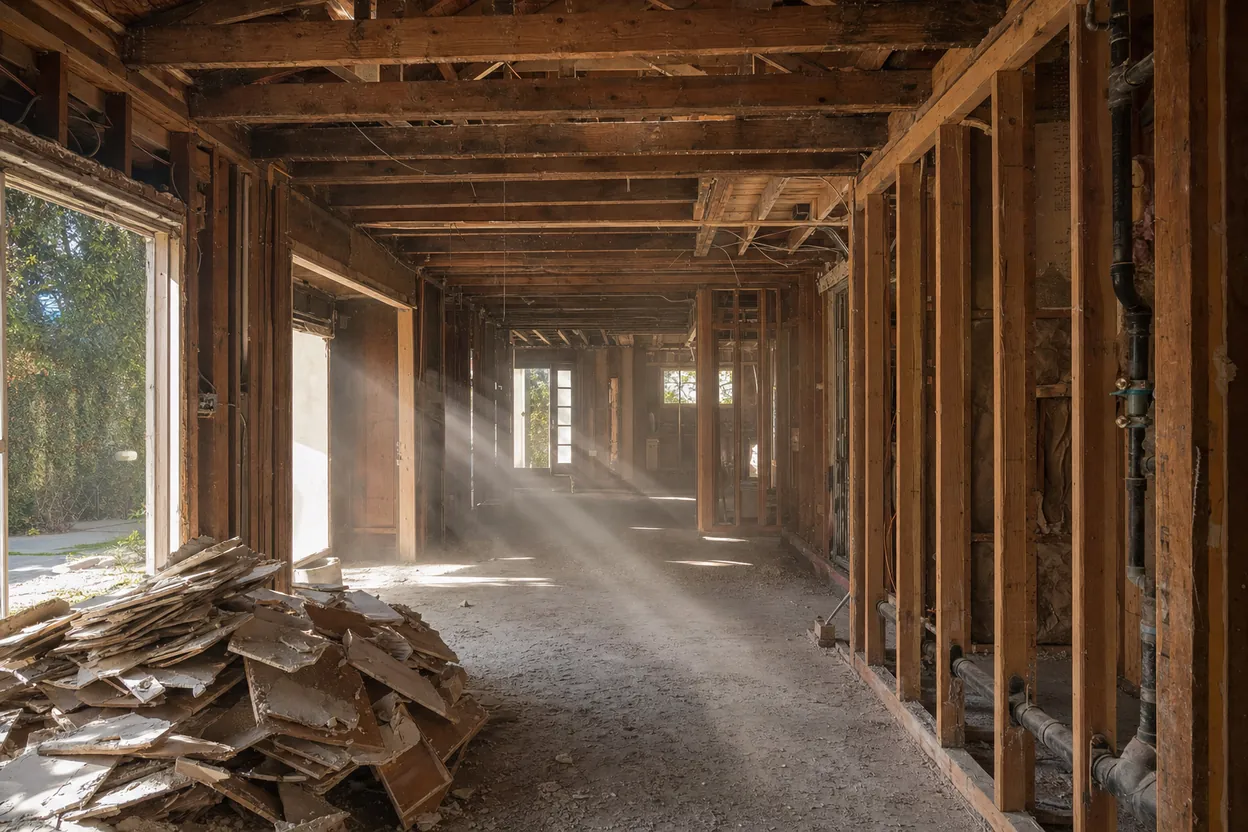 Demolition & prep — illustrative rendering